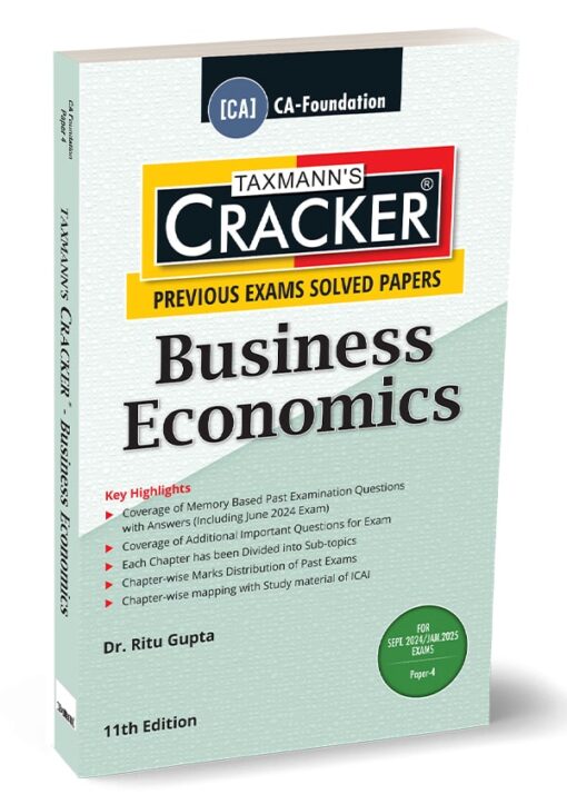 Taxmann's Cracker - Business Economics (Economics) by Ritu Gupta for Sept. 2024