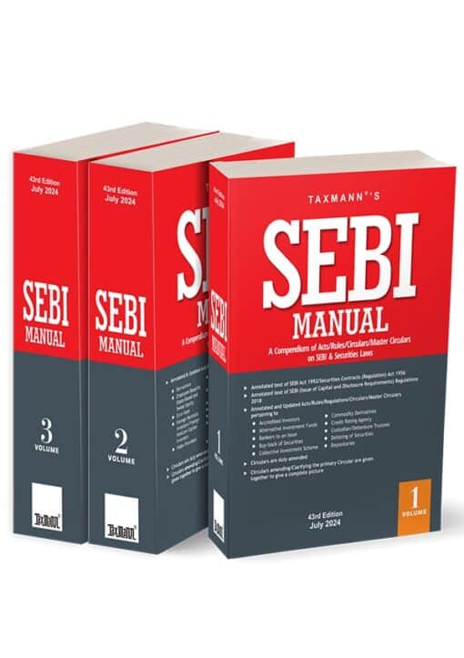 Taxmann's SEBI Manual with Sebi Case Laws Digest by Taxmann - 43rd Edition July 2024