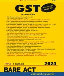 Commercial's GST Acts Along with Rules, 2017 with Forms (Bare Act) - Updated upto 16th August 2024