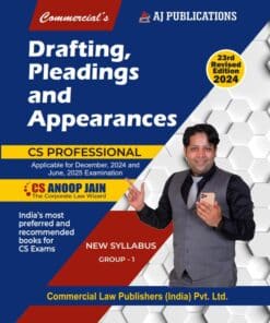 AJ Pub's Drafting, Pleadings and Appearances by CS Anoop Jain for Dec 2024 Exam