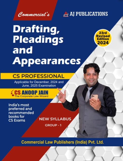 AJ Pub's Drafting, Pleadings and Appearances by CS Anoop Jain for Dec 2024 Exam