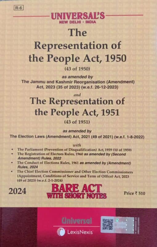 Lexis Nexis’s The Representation of the People Act, 1950 (Bare Act) - 2024 Edition