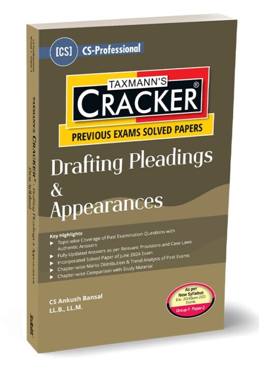 Taxmann's Cracker - Drafting Pleadings & Appearances (Drafting/DPA) by Ankush Bansal for Dec 2024